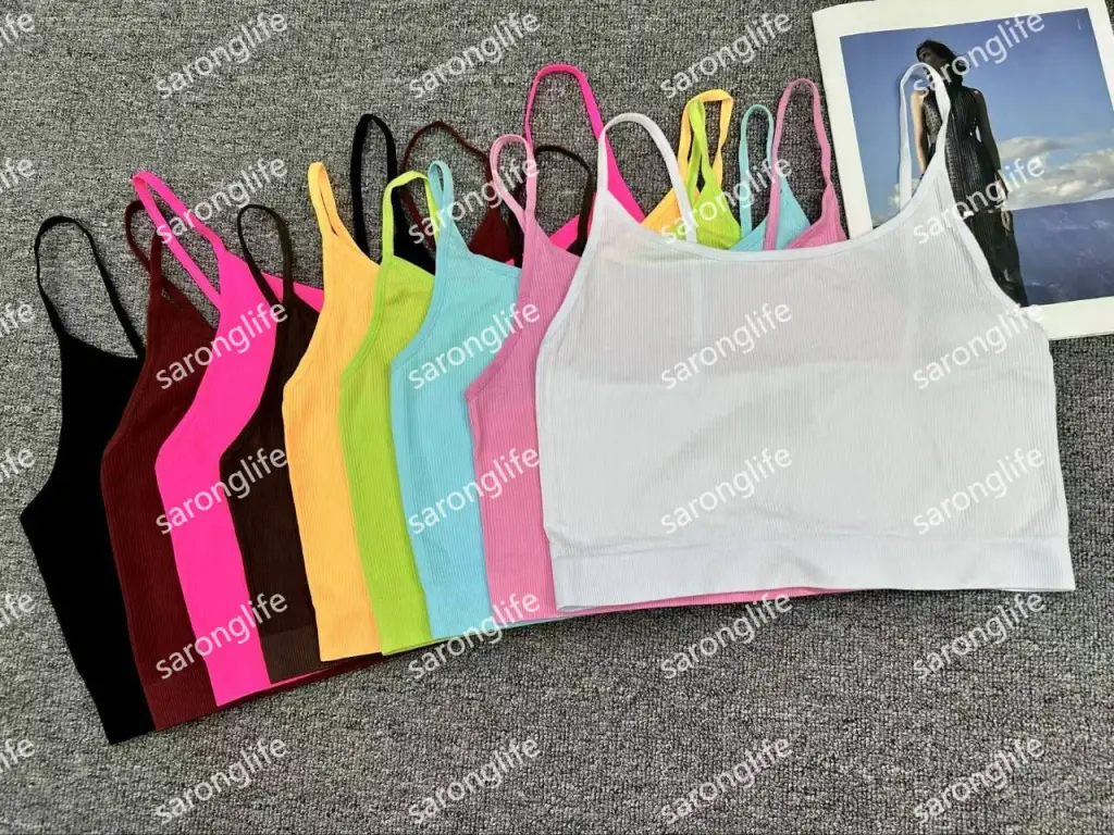 Plus Size Girls' Wireless Sports Back Vest Top - Bra