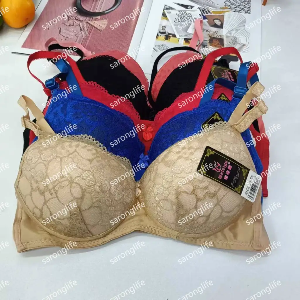 Plus Size Women's Lace Underwire Push-Up Bra Comfortable Fit - Bra