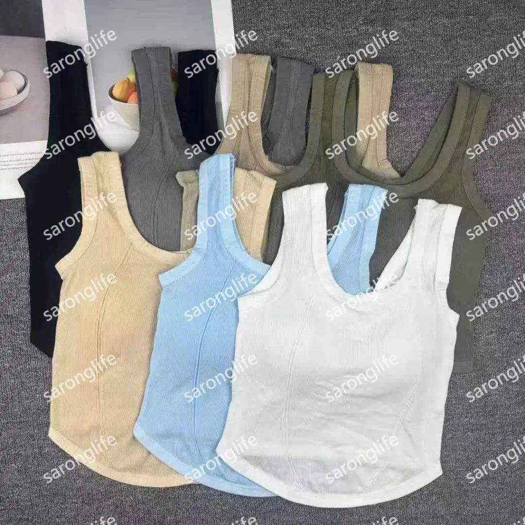 Women's Cotton Sports Yoga Tank Top with Padded Bra, Comfortable - Bra