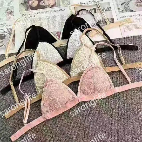Women's French Style Wireless Thin Triangle Cup Bra - Bra