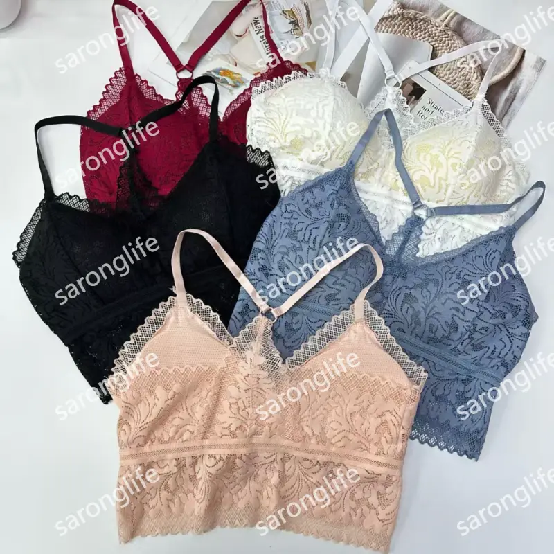 Women's French Style Wireless Triangle Cup Camisole Lingerie - Bra