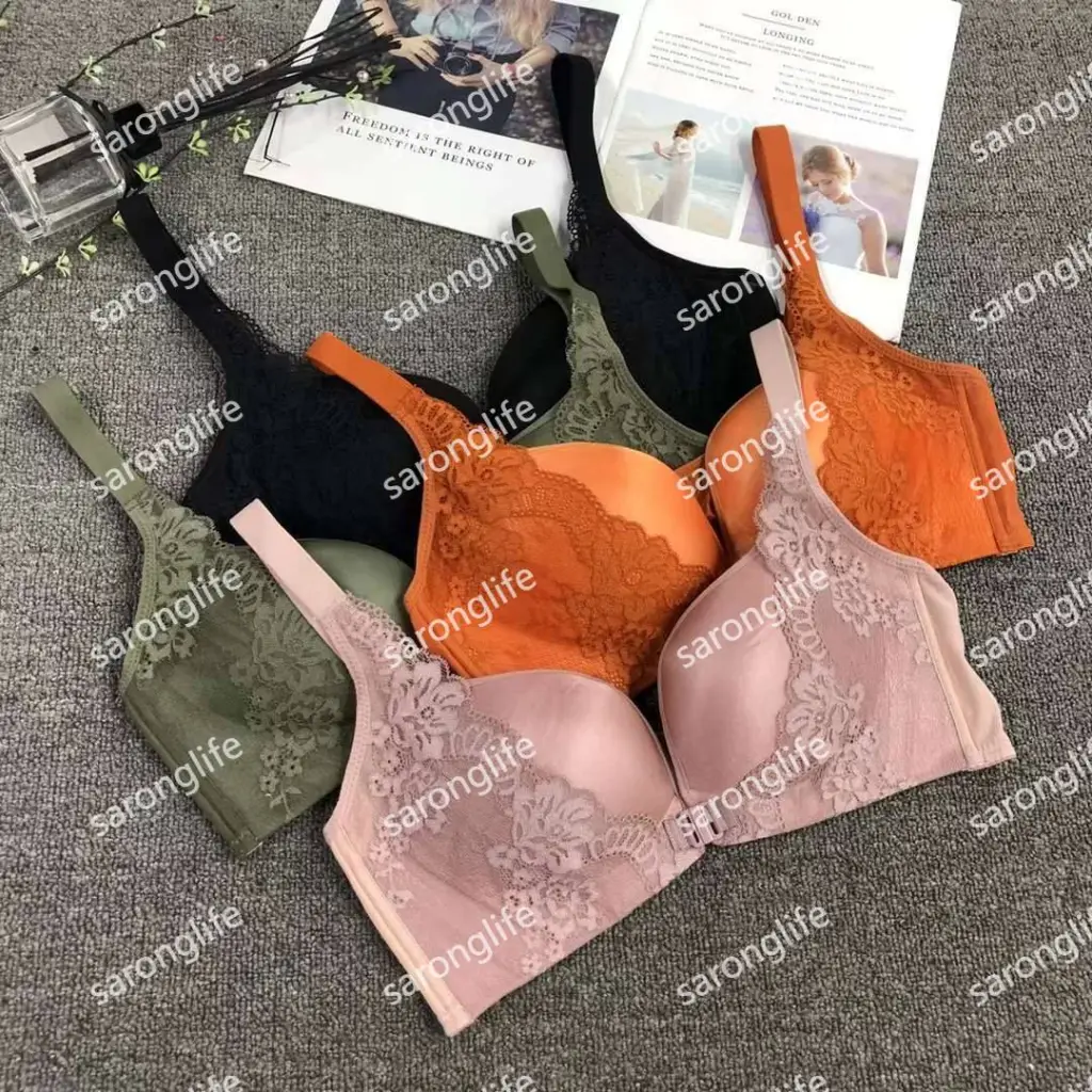 Women's Lace Shaping Push-Up Bra, Comfortable No-Wire Support - Bra