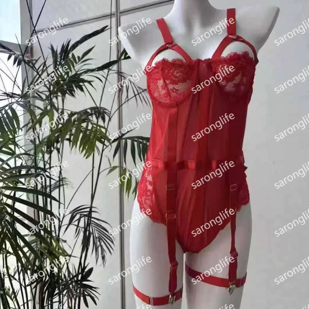 Women's Lace Underwire Sheer Bodysuit Lingerie Mix - Bra
