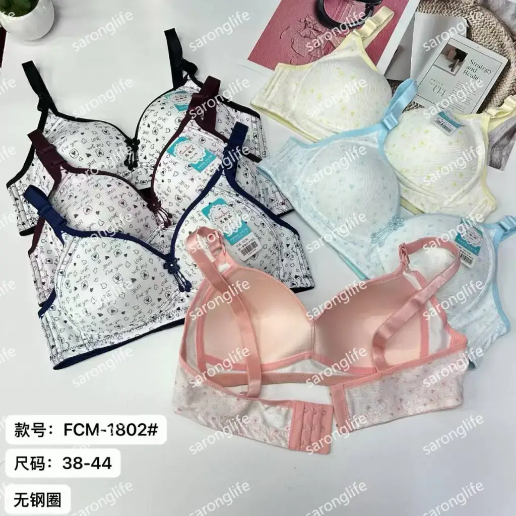 Women's Plus Size Wireless Cotton Bra, Breathable Comfort - Bra