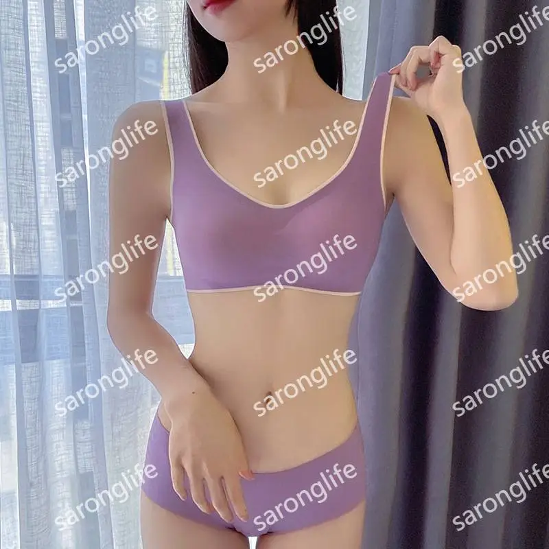 Women's Seamless Jelly Fabric Push-Up Sports Sleep Bra, Anti-Sagging - Bra