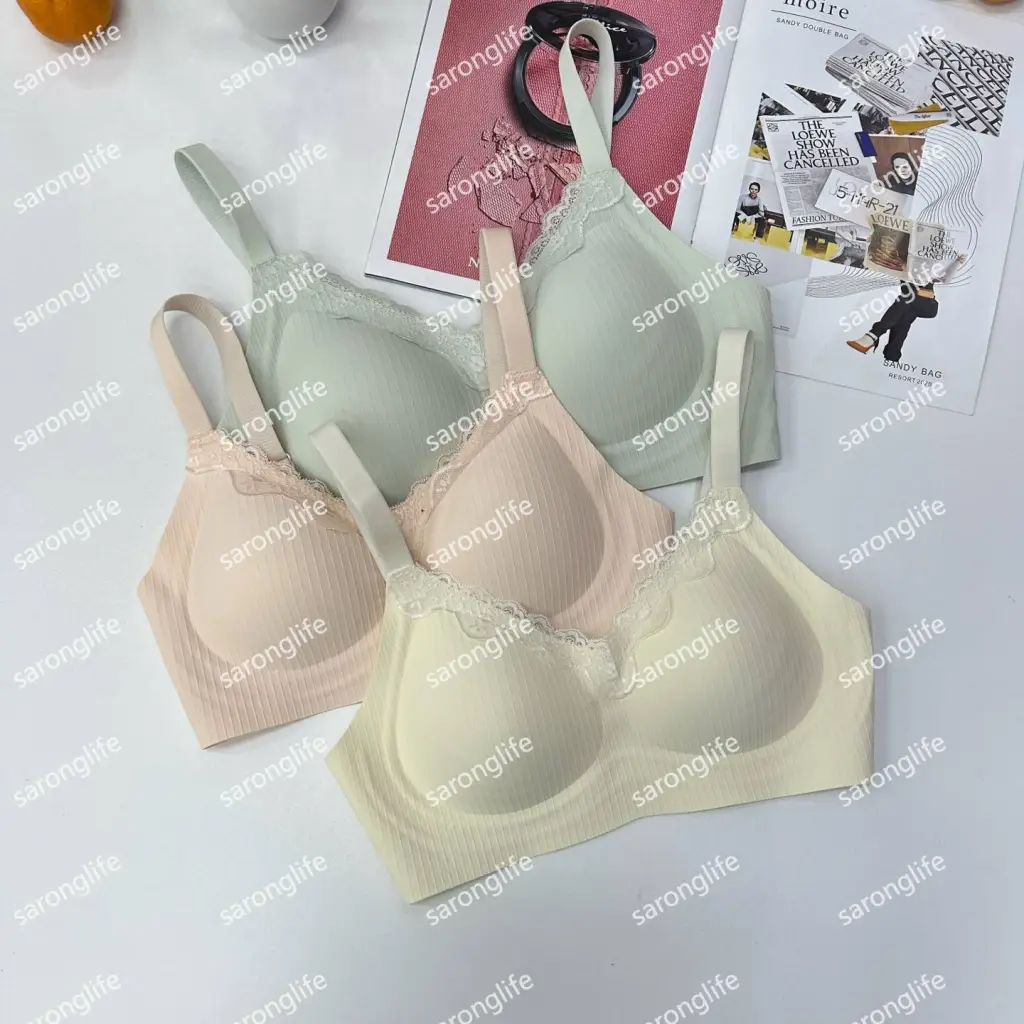 Women's Seamless Lace Push-Up Soft Support Bra - Bra