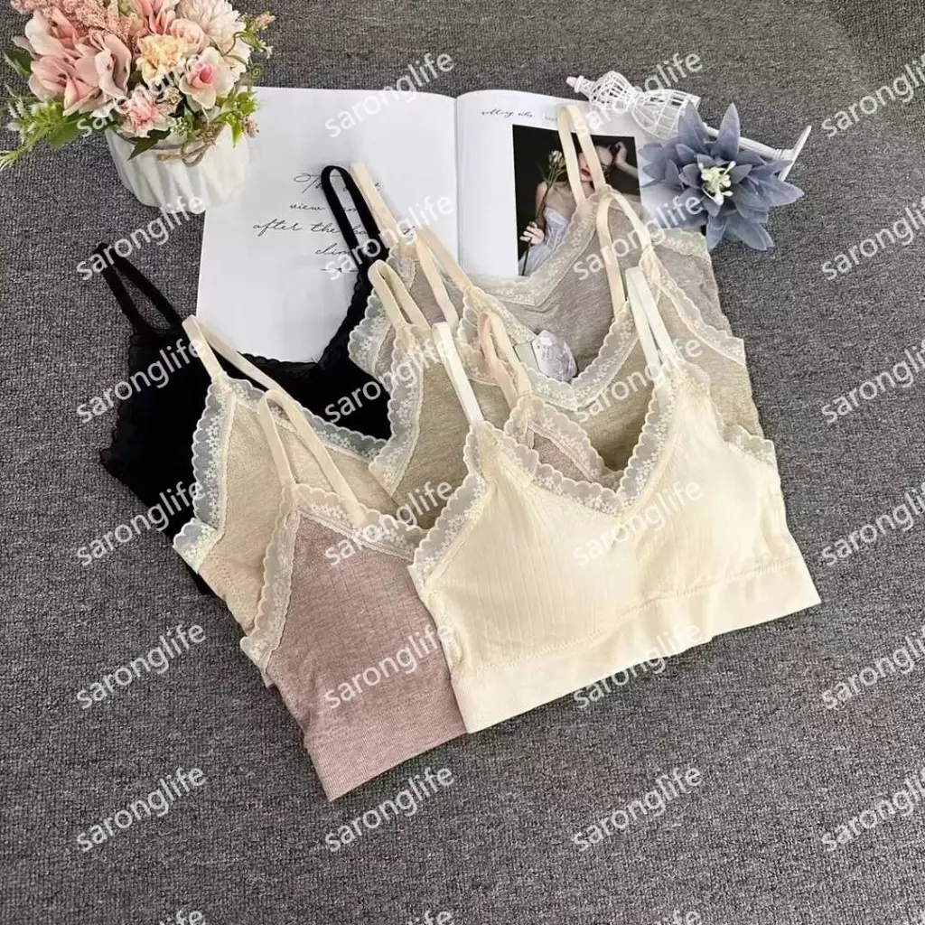 Women's Seamless Wireless Bra Tank Top, Fixed Cup, Comfortable - Bra