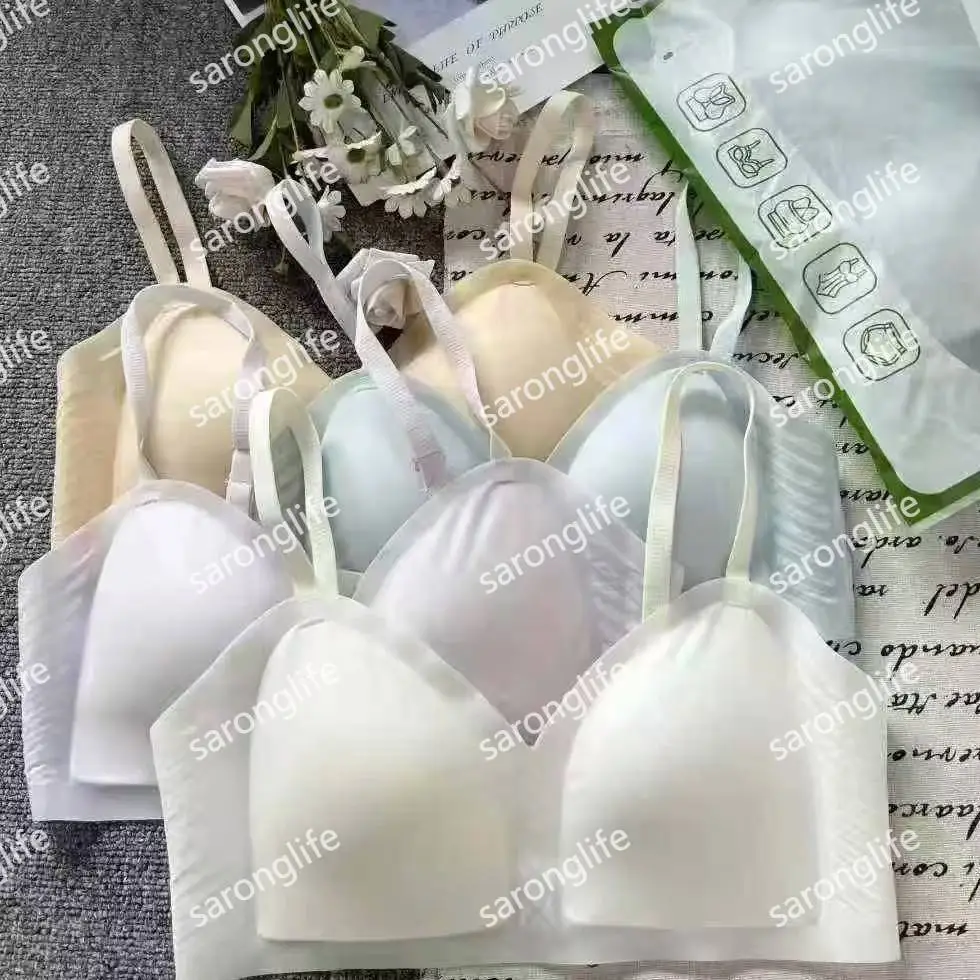 Women's Ultra-Thin Ice Silk Fixed Cup Backless Bra, Breathable & Push-Up - Bra