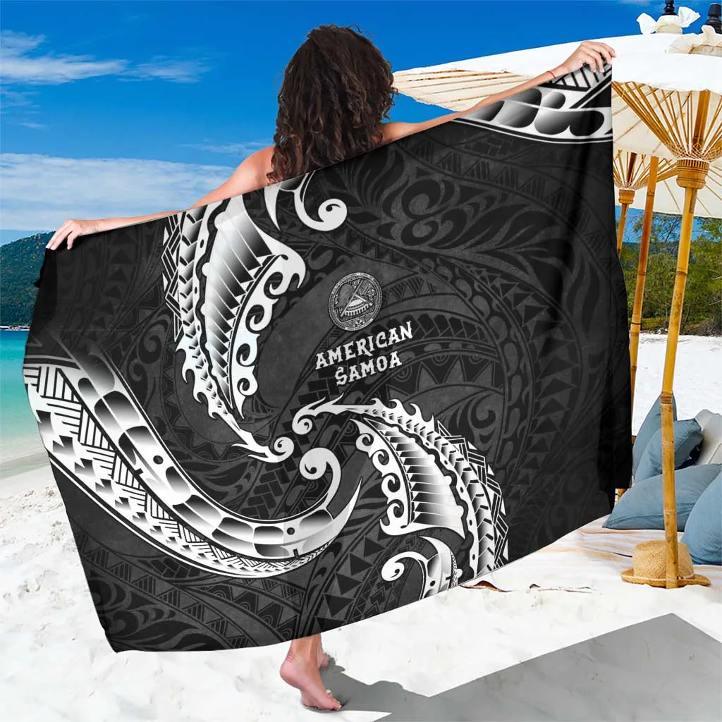 Blue Tribal Wave American Samoa Polynesian Sarong Beach Wrap Summer Island Resort Cover Up Wholesale Pareo - main view