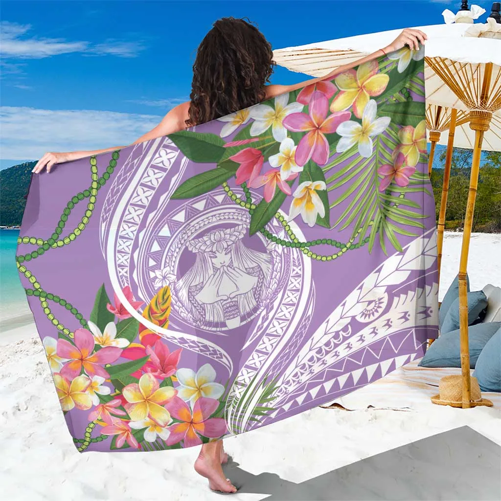 Multicolor Hawaiian Frangipani Hibiscus Print Sarong Tropical Island Beach Wrap Cover Up Wholesale Pareo - related