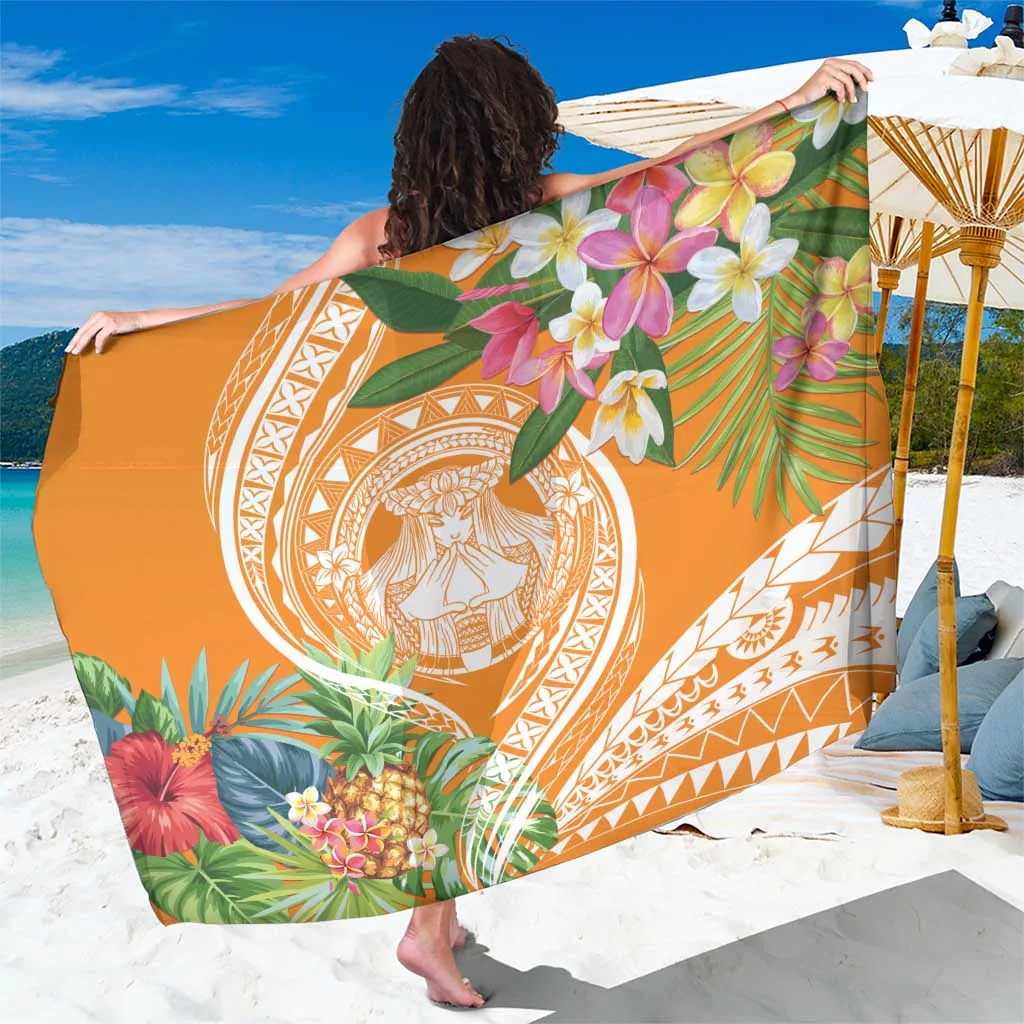 Aloha Hawaii Lanai Sarong Frangipani Mix Pineapple - main view