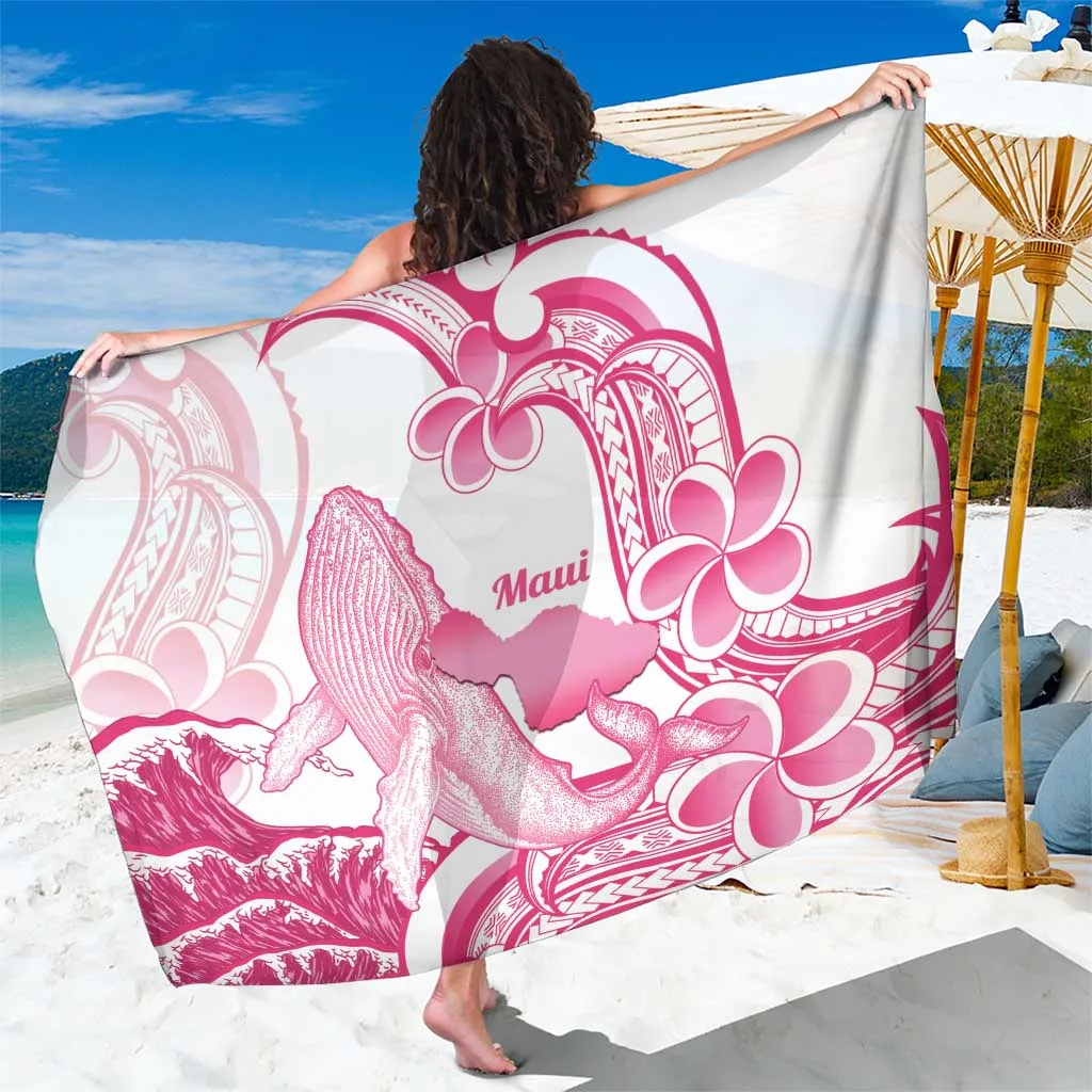 White Humpback Whale Tropical Print Sarong Aloha Hawaii Beach Wrap Pareo Wholesale - main view