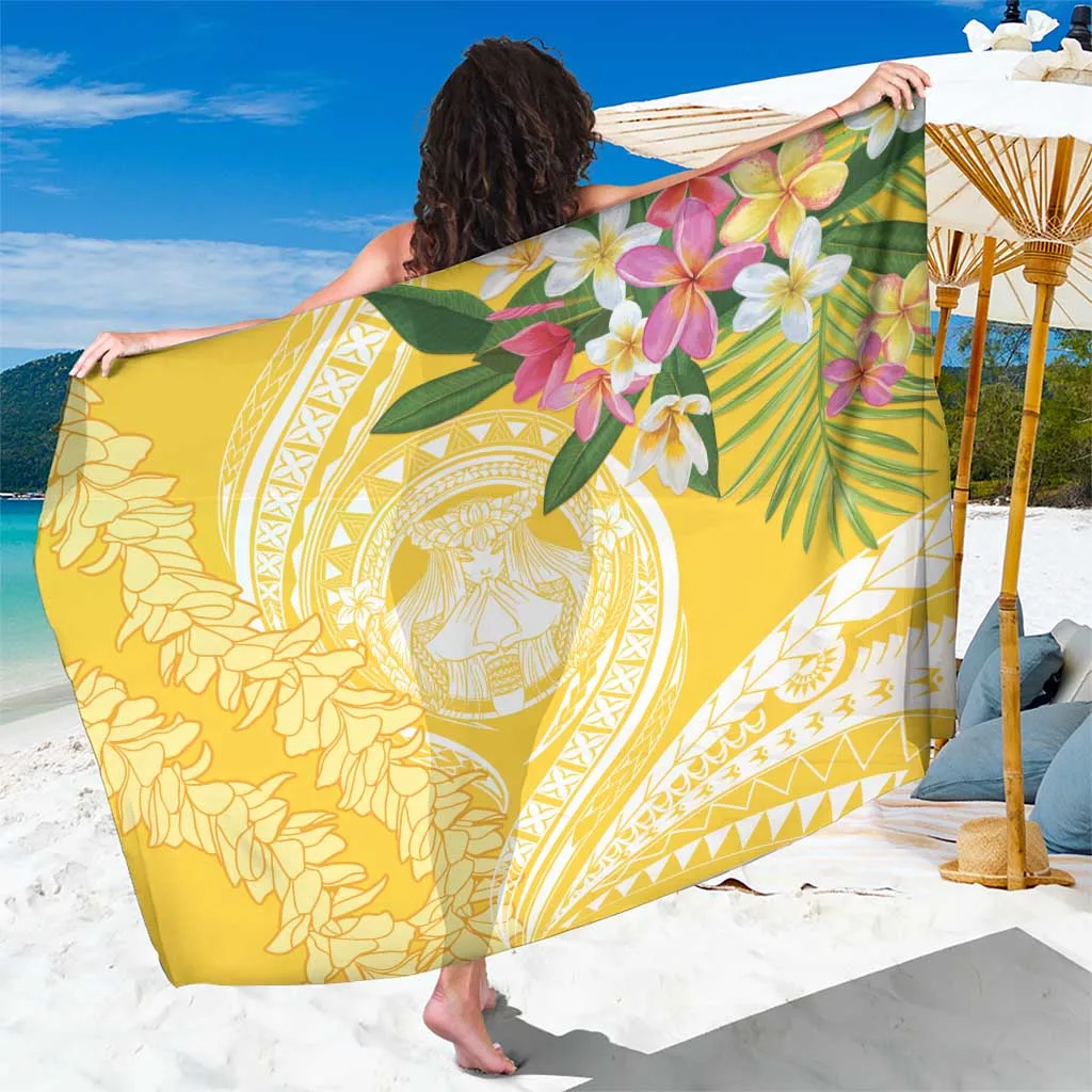 Aloha Hawaii Oahu Sarong Wahine With Ilima Lei - main view