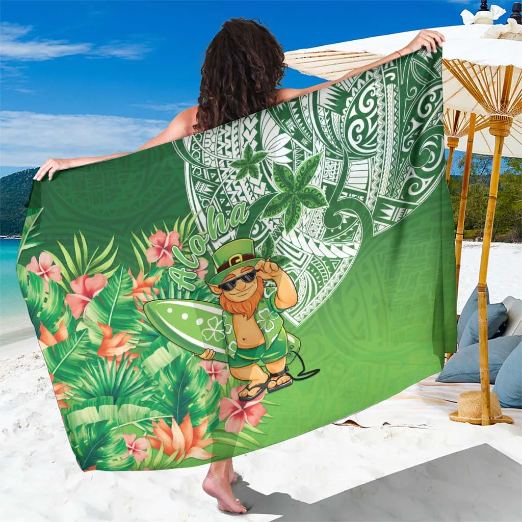 Aloha Hawaii St Patricks Day Sarong Polynesian Style - main view