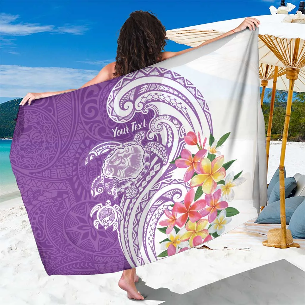Lilac Dreamy Turtle Island Print Sarong Hawaiian Beach Wrap Pareo for Resort Wholesale - main view