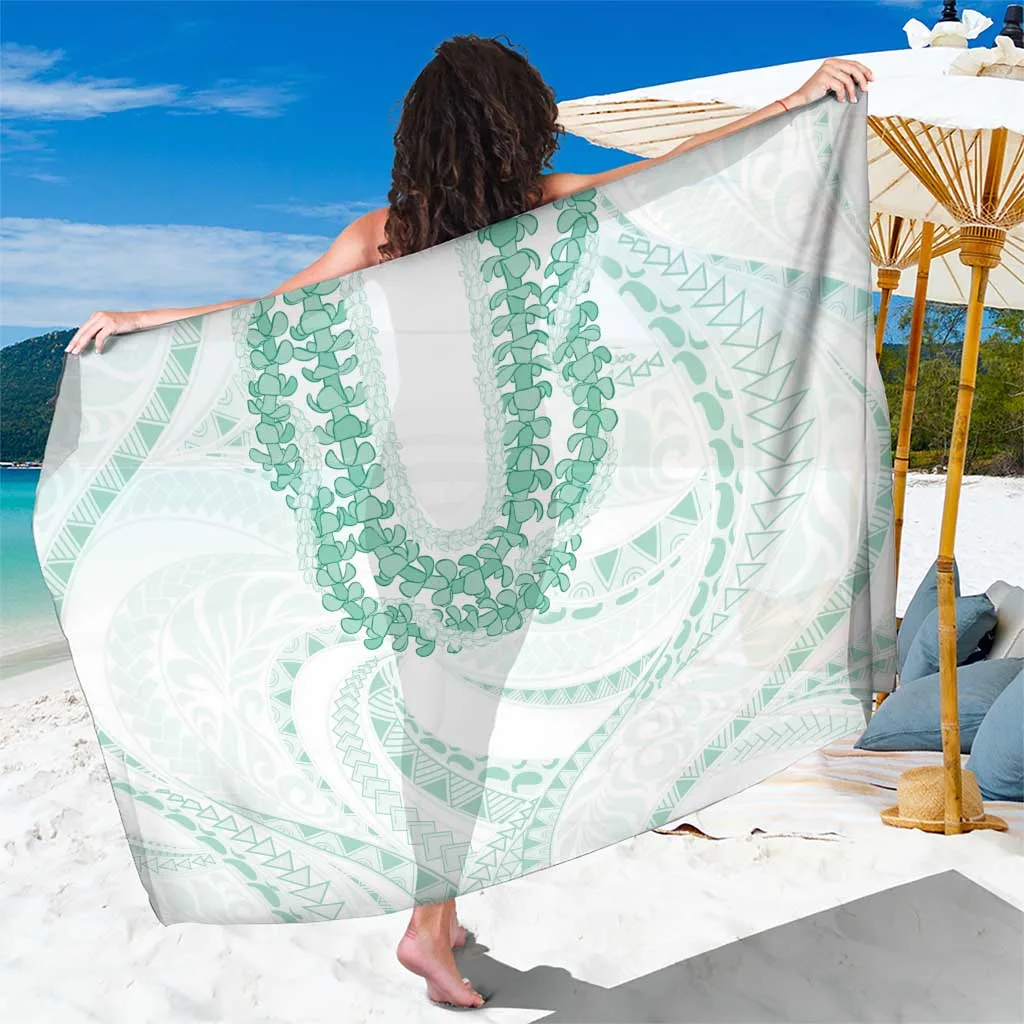 Sage Green Hawaiian Tribal Pattern Printed Sarong Beach Wrap Polynesian Island Resort Cover Up Wholesale Pareo - main view