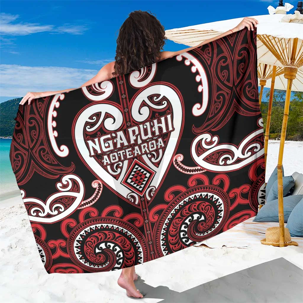 Black Maori Tribal Geometric Pattern Print Sarong Polynesian Style Beach Wrap Wholesale Pareo - related