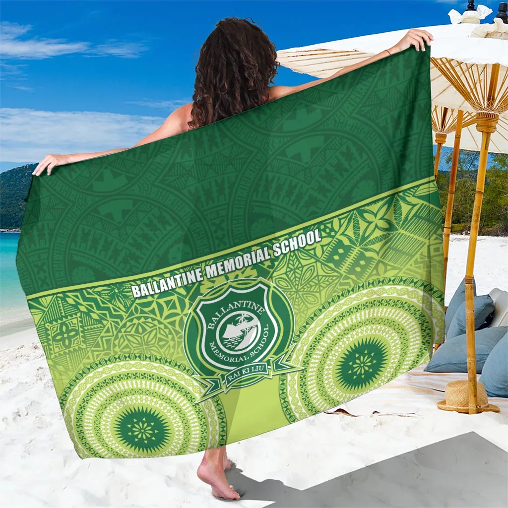 White Fijian Tapa Geometric Pattern Print Sarong Beach Wrap Polynesian Resort Cover Up Wholesale Pareo - main view