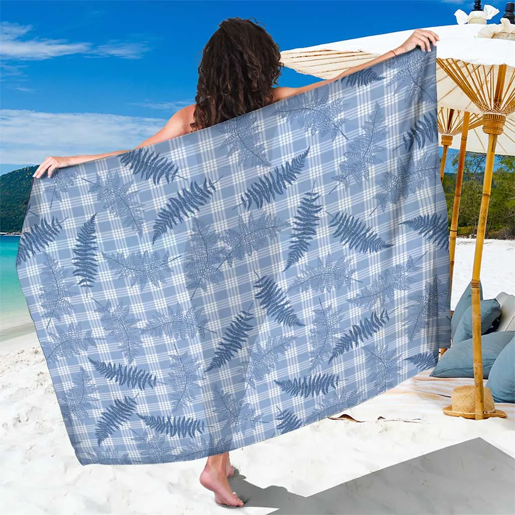 Blue Palaka Hawaii Palapalai Sarong Hawaiian Fern - main view