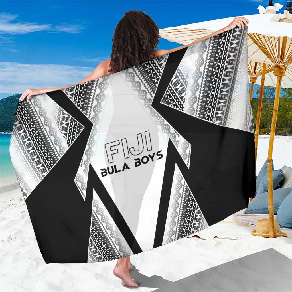 Fiji Bula Football Go Champions Print Sarong Beach Wrap Tropical Island Resort Cover Up Wholesale Pareo - main view