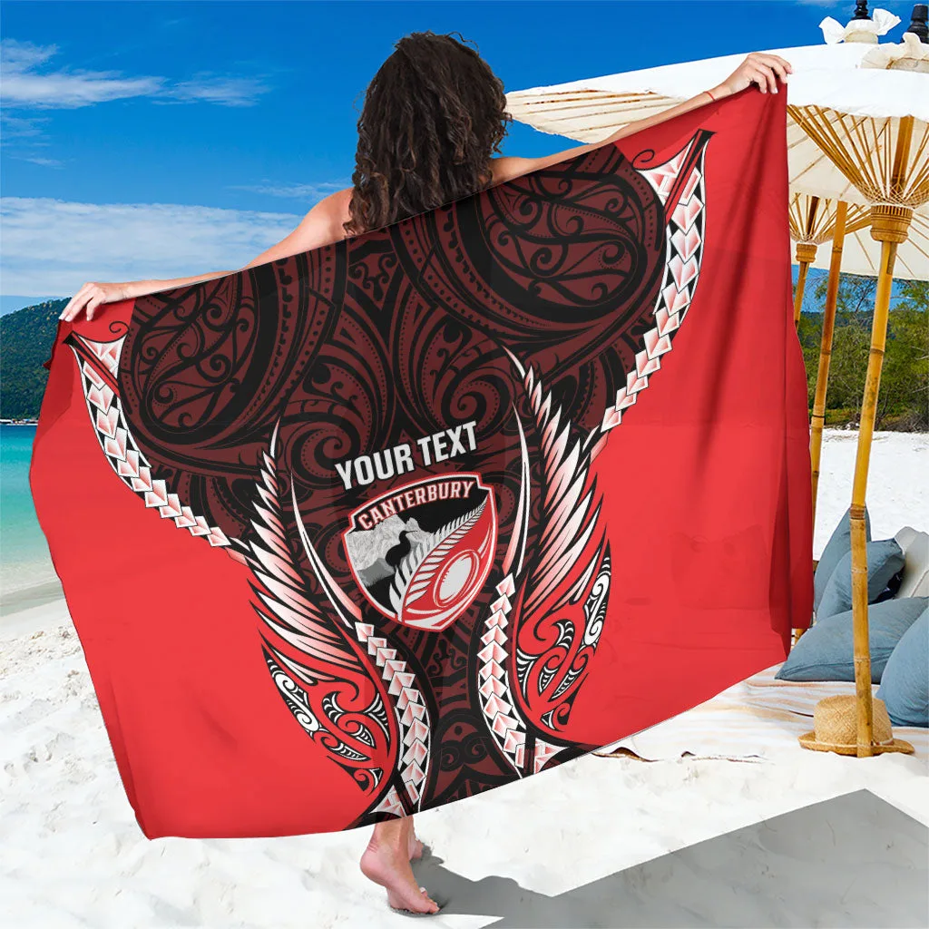 Silver Fern Maori Tribal Print Sarong New Zealand South Pacific Beach Wrap Custom OEM Pareo - main view