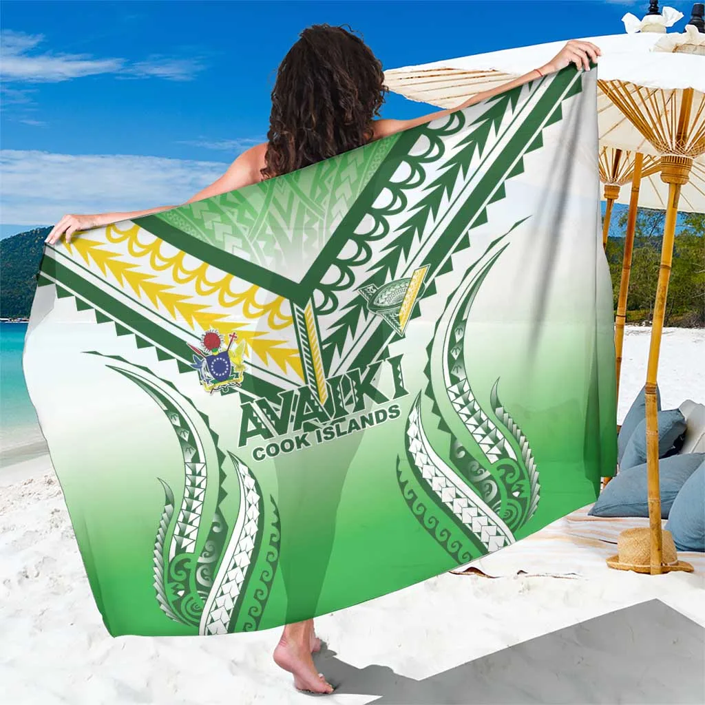 Cook Islands Avaiki Rugby Team Champion Tribal Print Beach Sarong - Custom Sarong