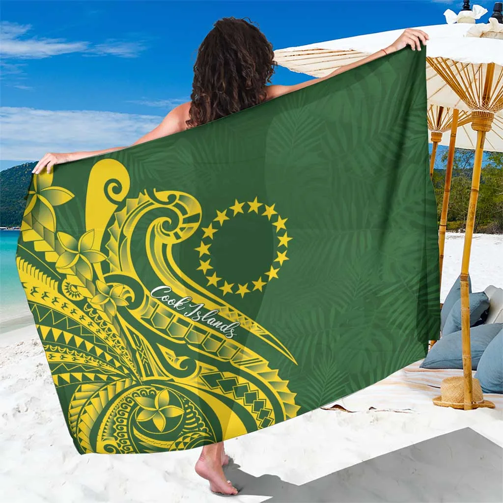 Cook Islands Polynesian Tattoo Print Rayon Beach Sarong Wrap Skirt - Custom Sarong - main view
