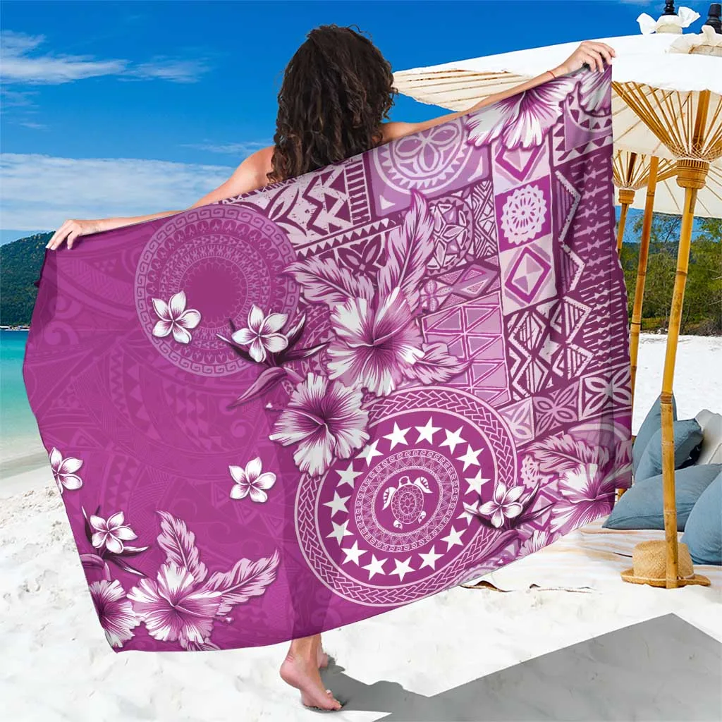 Cook Islands Sarong Fandango Hibiscus & Stars - main view