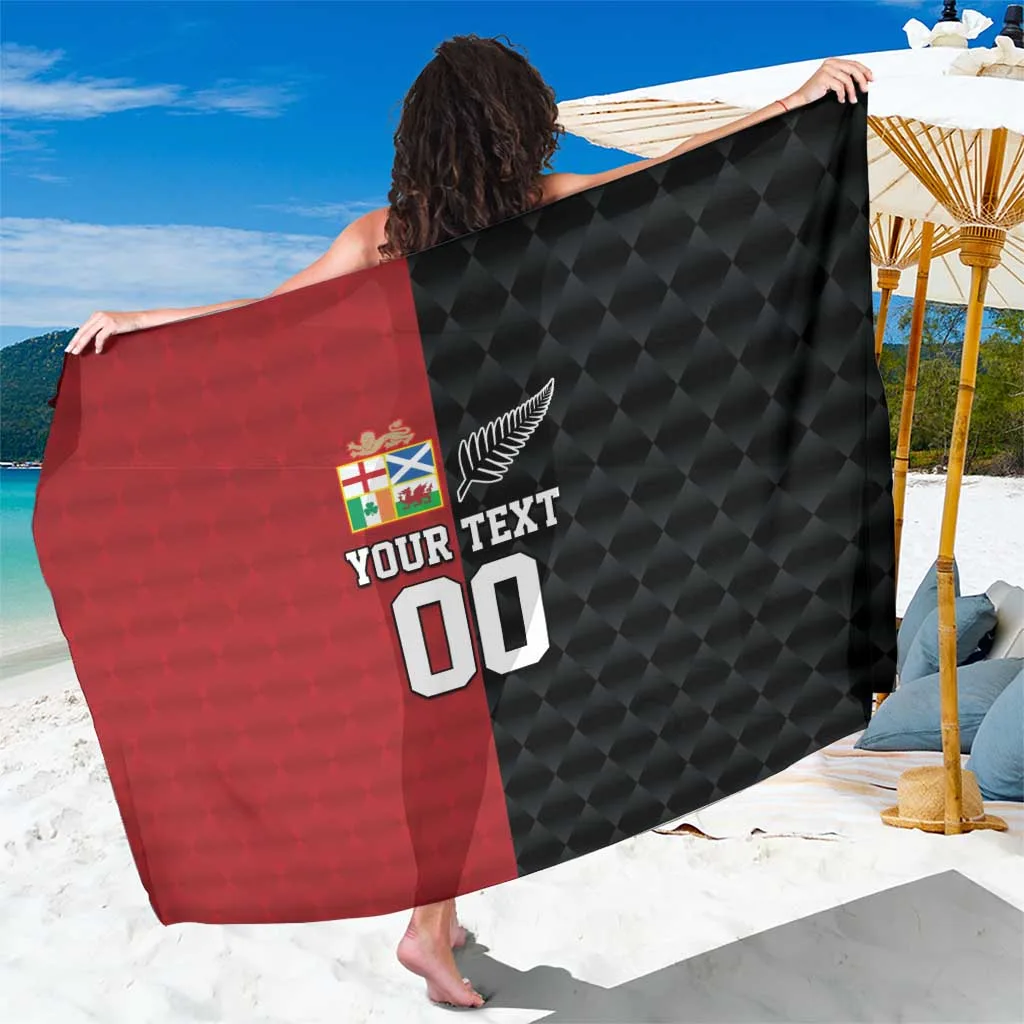 Red Blue White British Lions New Zealand Tribal Print Sarong Beach Wrap Polynesian Style Custom OEM Pareo - main view