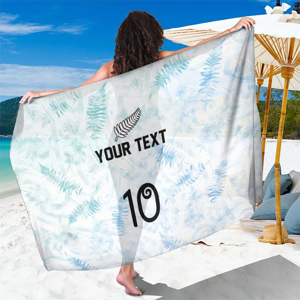 Red Custom New Zealand Football Sarong The Whites Aotearoa Inspired Tribal Print Beach Wrap Pareo for Resort Wholesale - main view