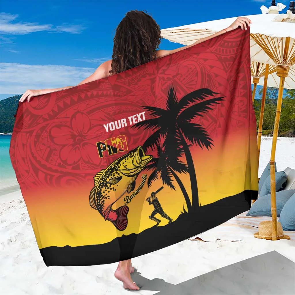 Custom Papua New Guinea Cricket Barramundis Viscose Print Sarong South Pacific Beach Wrap Wholesale Pareo - main view