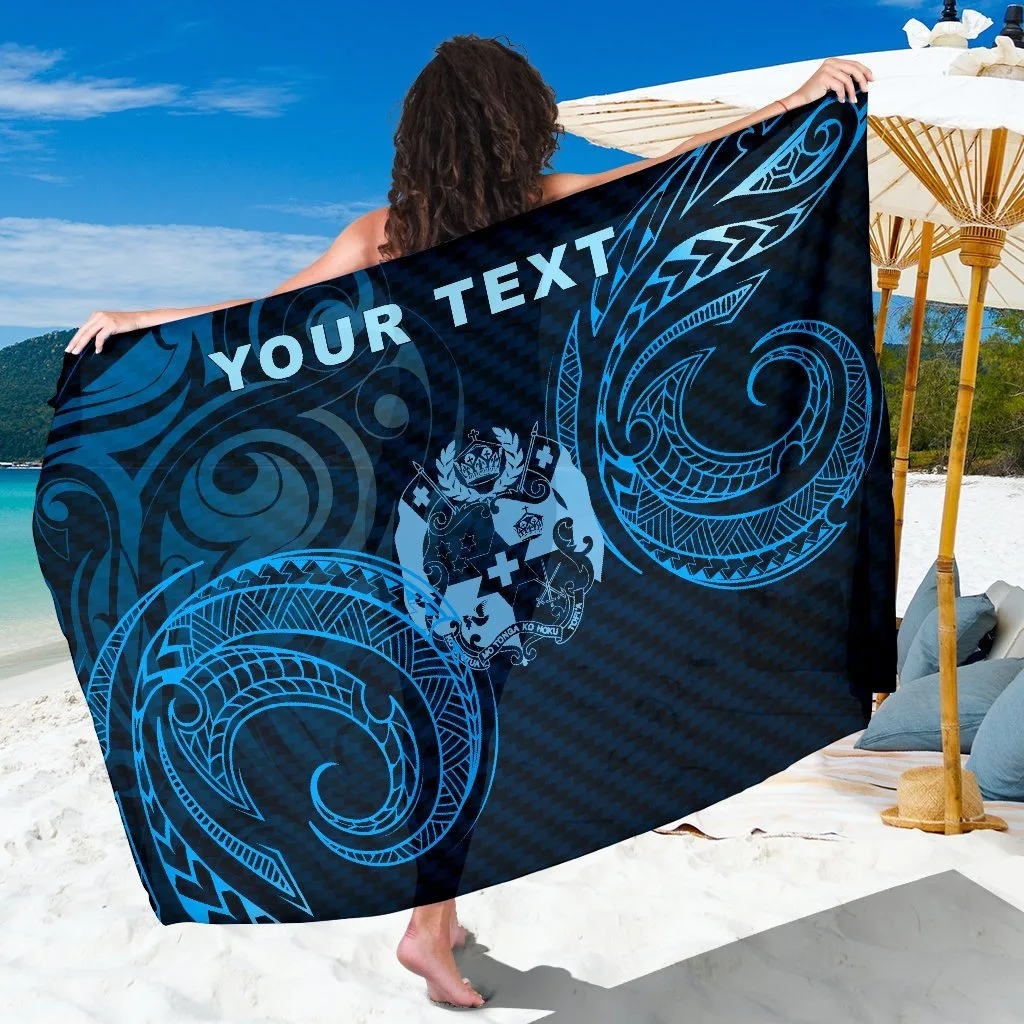 Custom Tonga Spiral Pattern Viscose Sarong Beach Wrap Polynesian Resort Cover Up Wholesale - main view
