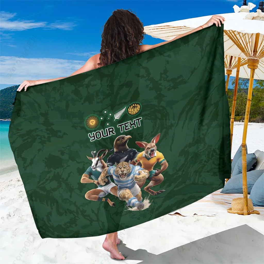Green Tropical Palm Hibiscus Print Sarong Polynesian Beach Wrap Cover Up Wholesale Pareo