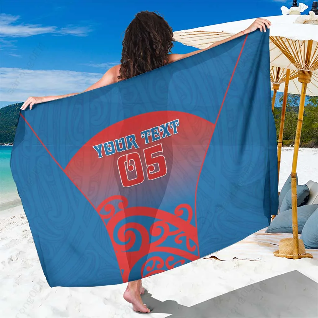 White Gold Maori Koru Pattern Custom St Josephs Maori Girls College Sarong South Pacific Beach Wrap Wholesale Pareo - main view