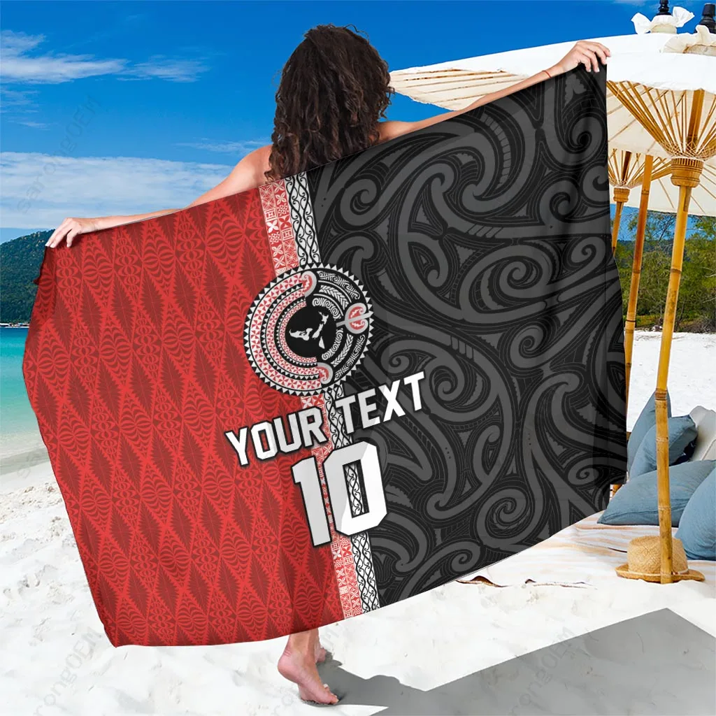 Navy Maori Turtle Hibiscus Print Sarong Polynesian Island Beach Wrap Custom Pareo Wholesale - main view