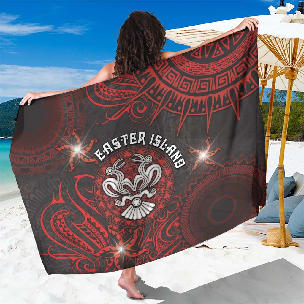 Easter Island Sarong Hibiscus Polynesian Tribal Pattern - main view