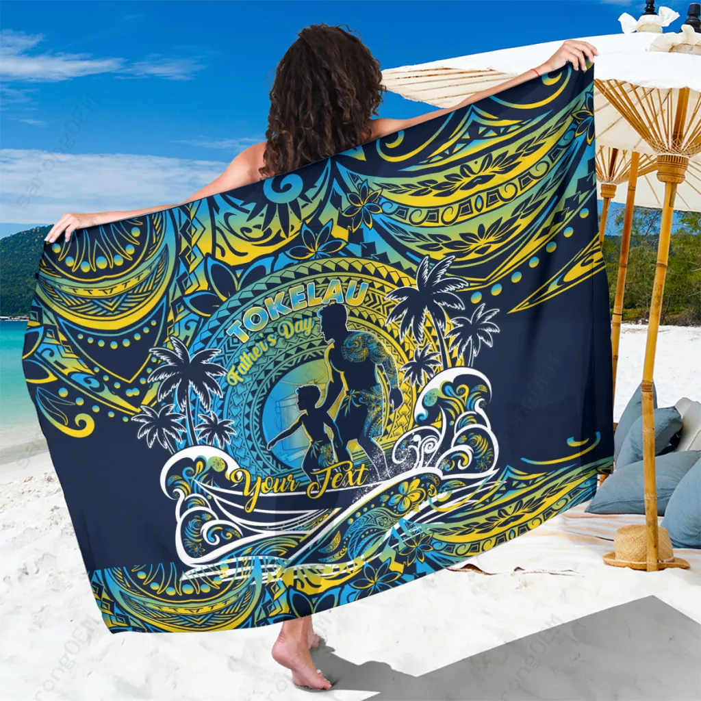 Polynesian Tribal Print Sarong Beach Wrap Rayon Pareo Summer Island Cover Up Wholesale - main view