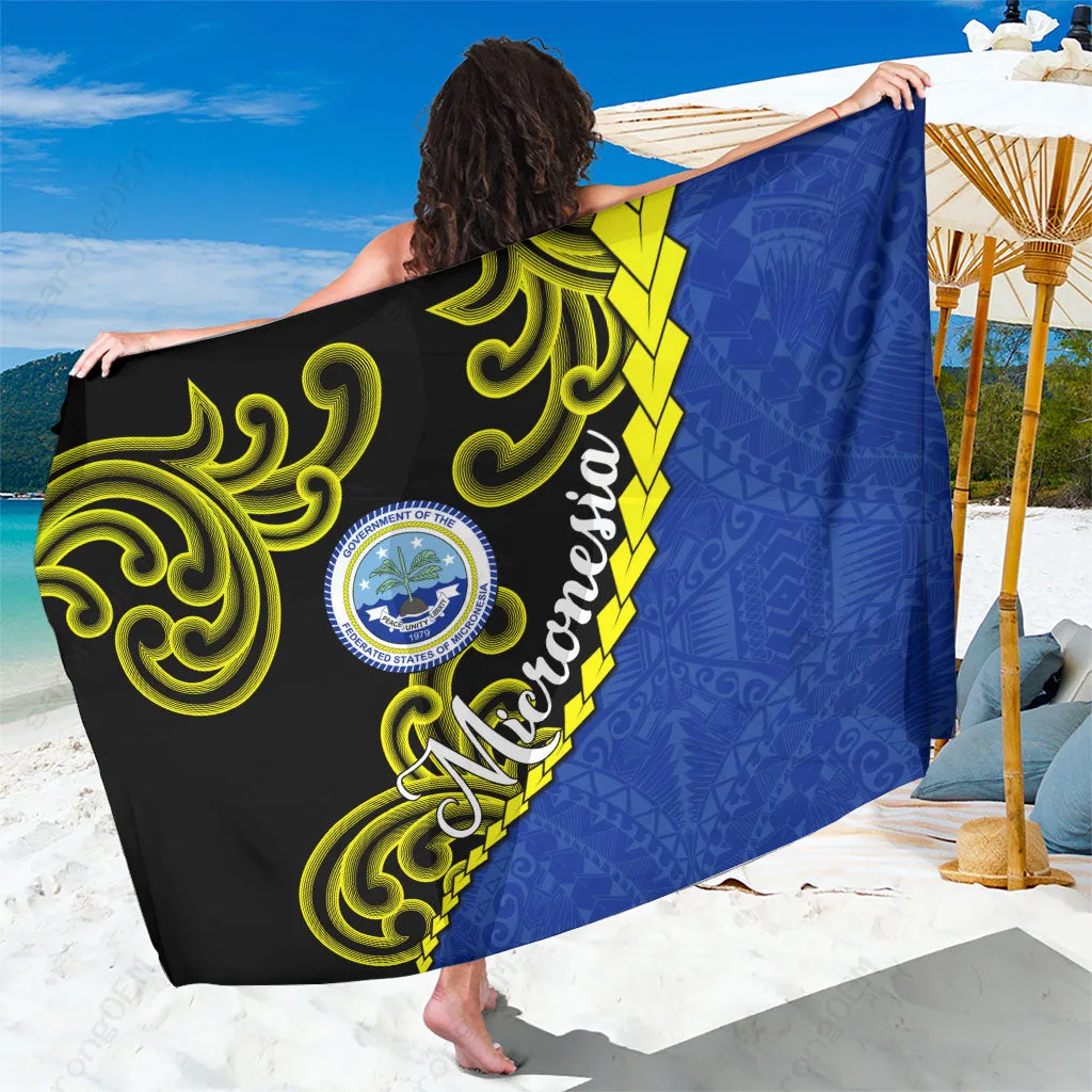 Tribal Geometric Print Sarong Pacific Islander Beach Wrap Viscose Rayon Summer Cover Up Wholesale Pareo - main view