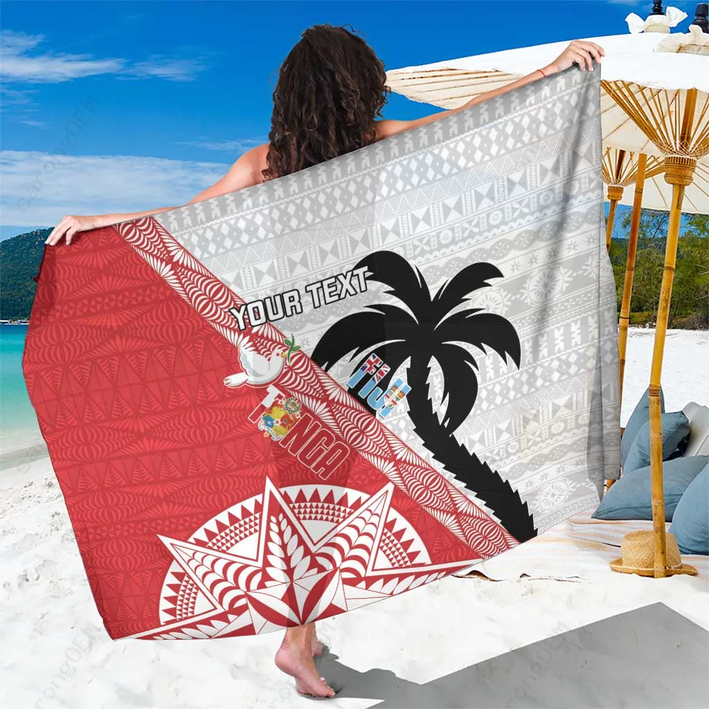 Fiji Tonga Custom Tribal Print Sarong South Pacific Island Beach Wrap Dress Wholesale Pareo