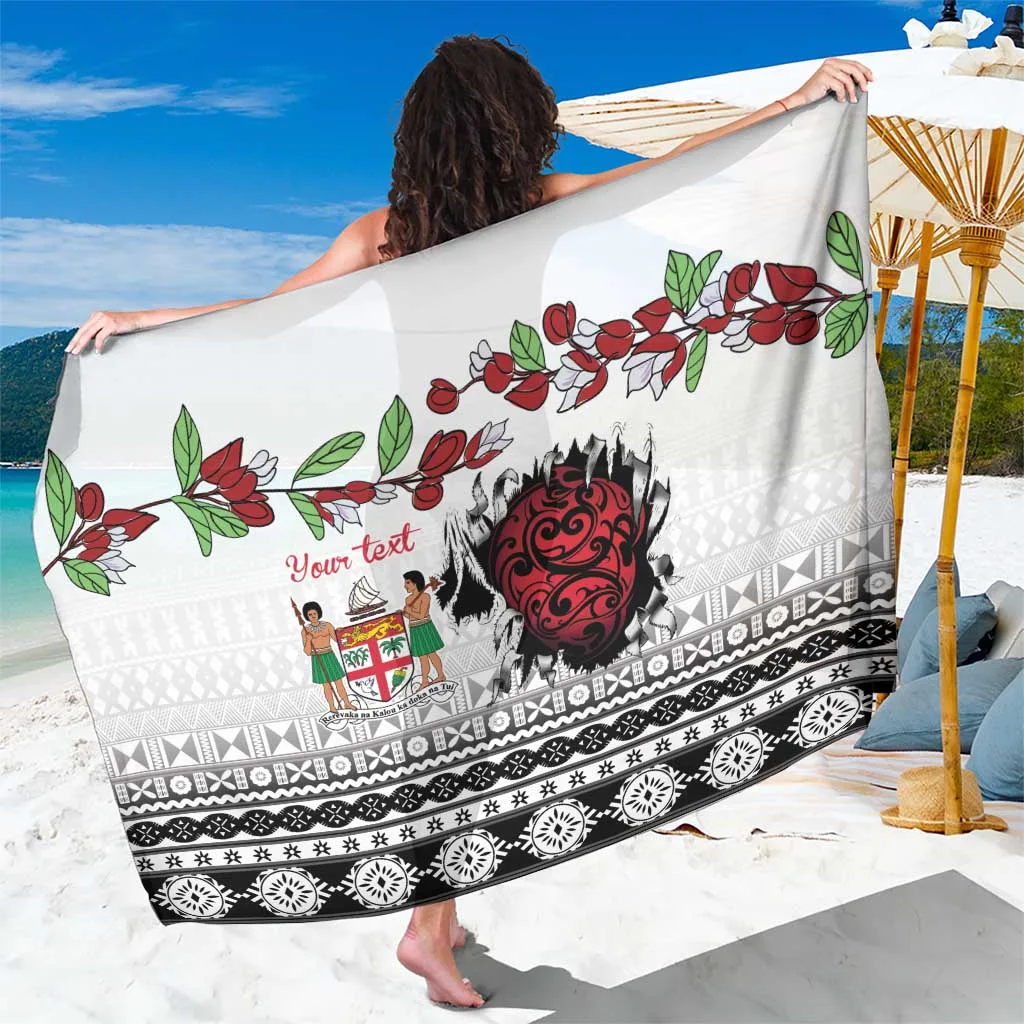 Black Tribal Heart Print Sarong Polynesian Fiji Beach Wrap Pareo Wholesale Custom - related