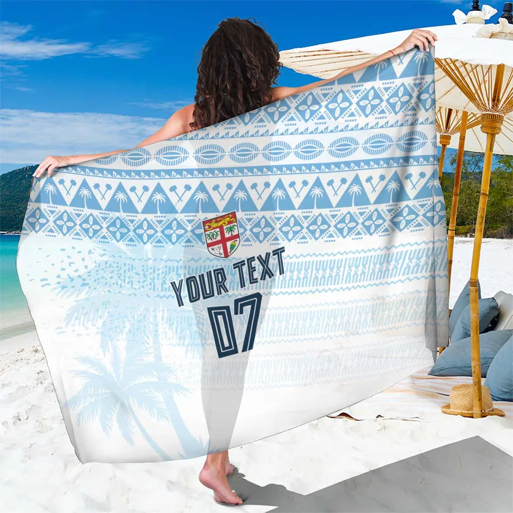 Fiji Rugby Custom Kaiviti Masi Sarong Turquoise - main view
