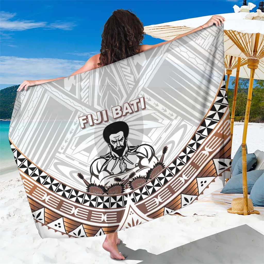 Blue White Fiji Rugby Bati Go Champions Tribal Print Sarong Beach Wrap Pareo for Island Resort Wholesale - main view