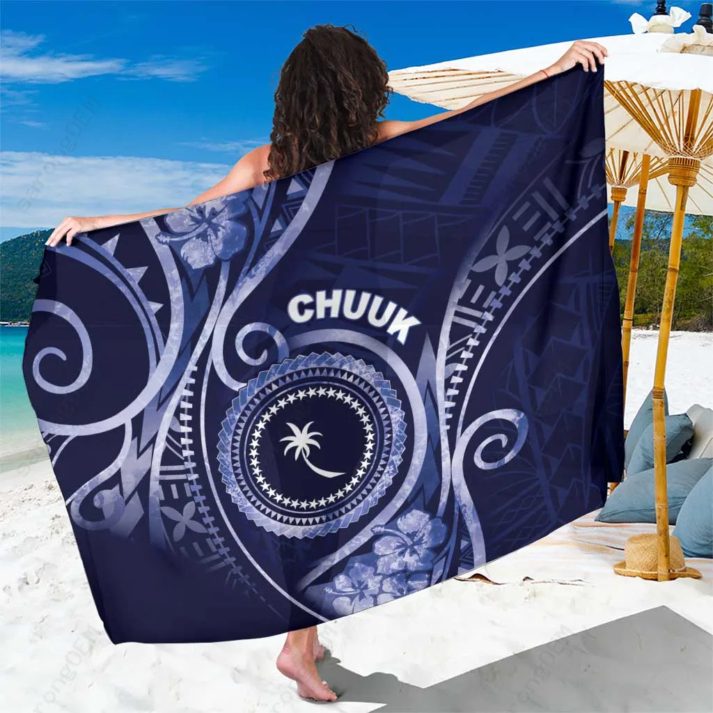 Floral Print Sarong Viscose Rayon Beach Wrap Tropical Resort Pareo Wholesale - main view