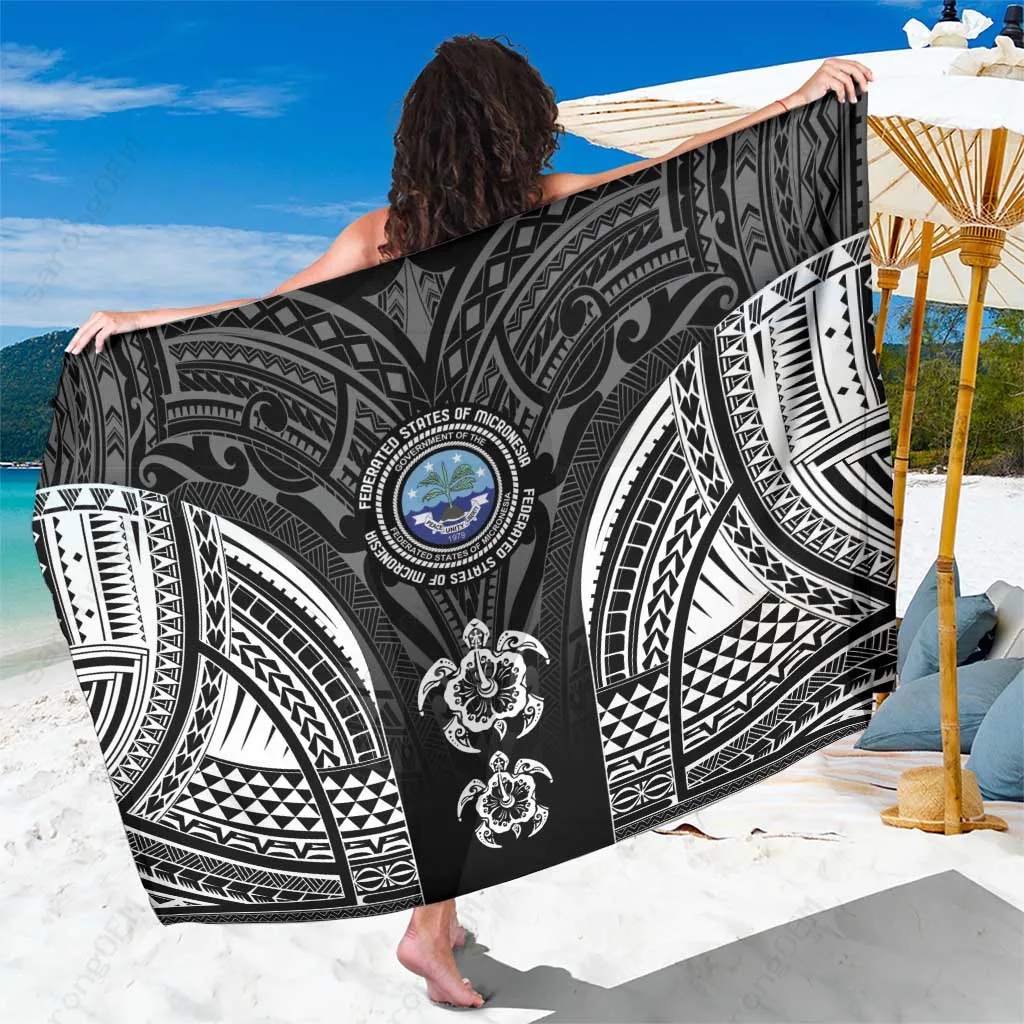 Tribal Polynesian Pattern Sarong Beach Wrap Rayon Pareo Island Resort Cover Up Wholesale