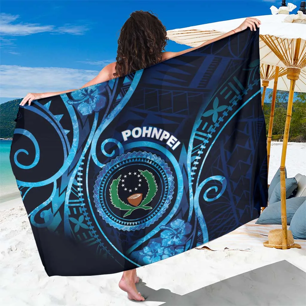 Ocean Floral Pattern Viscose Rayon Sarong South Pacific Tropical Resort Beach Wrap Wholesale Pareo - main view