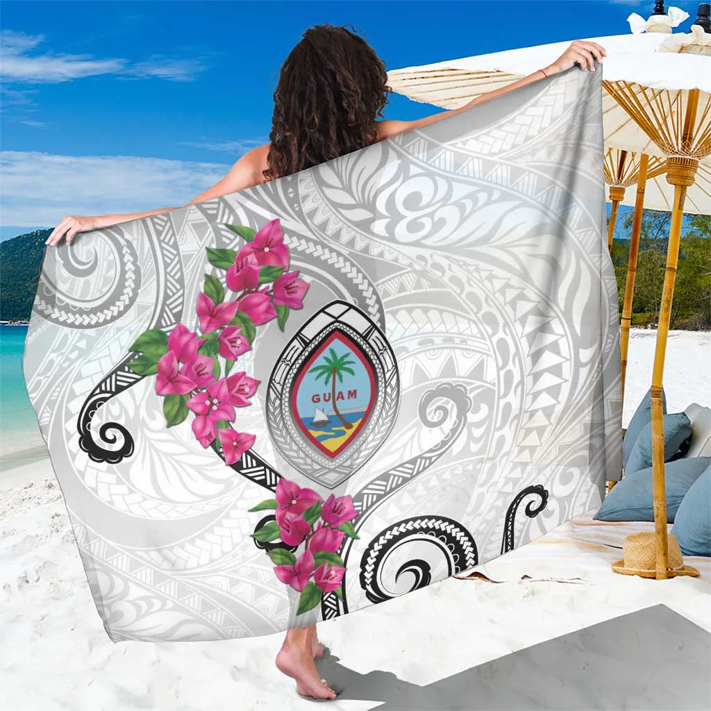 Black Curves Polynesian Tattoo Mandala Print Sarong Beach Wrap Resort Hotel Cover Up Wholesale Pareo - main view