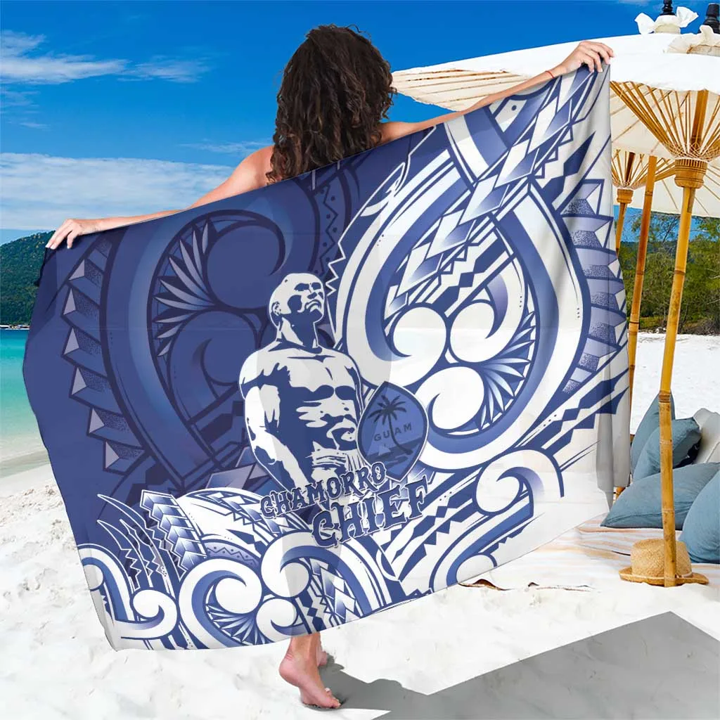 Bronze Guam Chief Kepuha Chamorro Pride Tribal Print Sarong Polynesian Beach Wrap Wholesale Pareo - main view