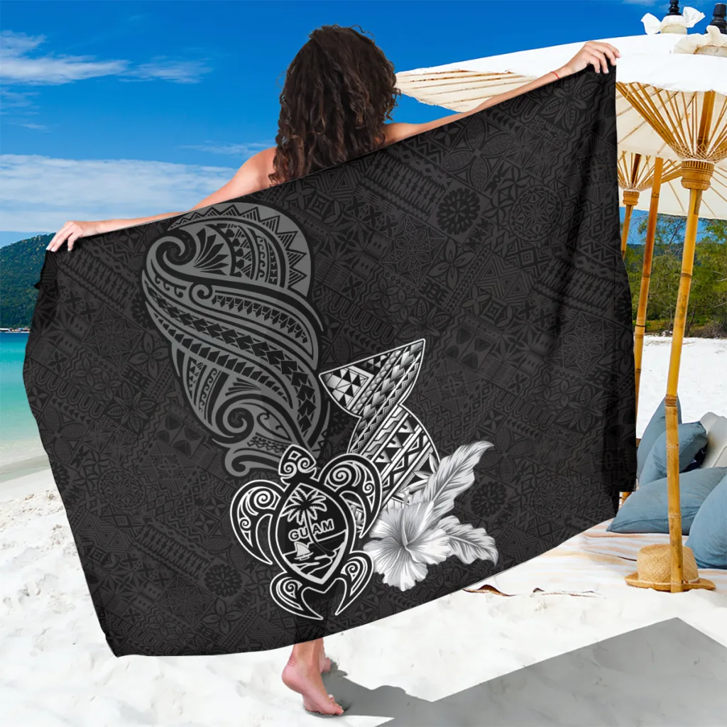 Guam Latte Stone Chamorro Culture Sarong Beach Wrap Pareo Custom Design Viscose Rayon - main view