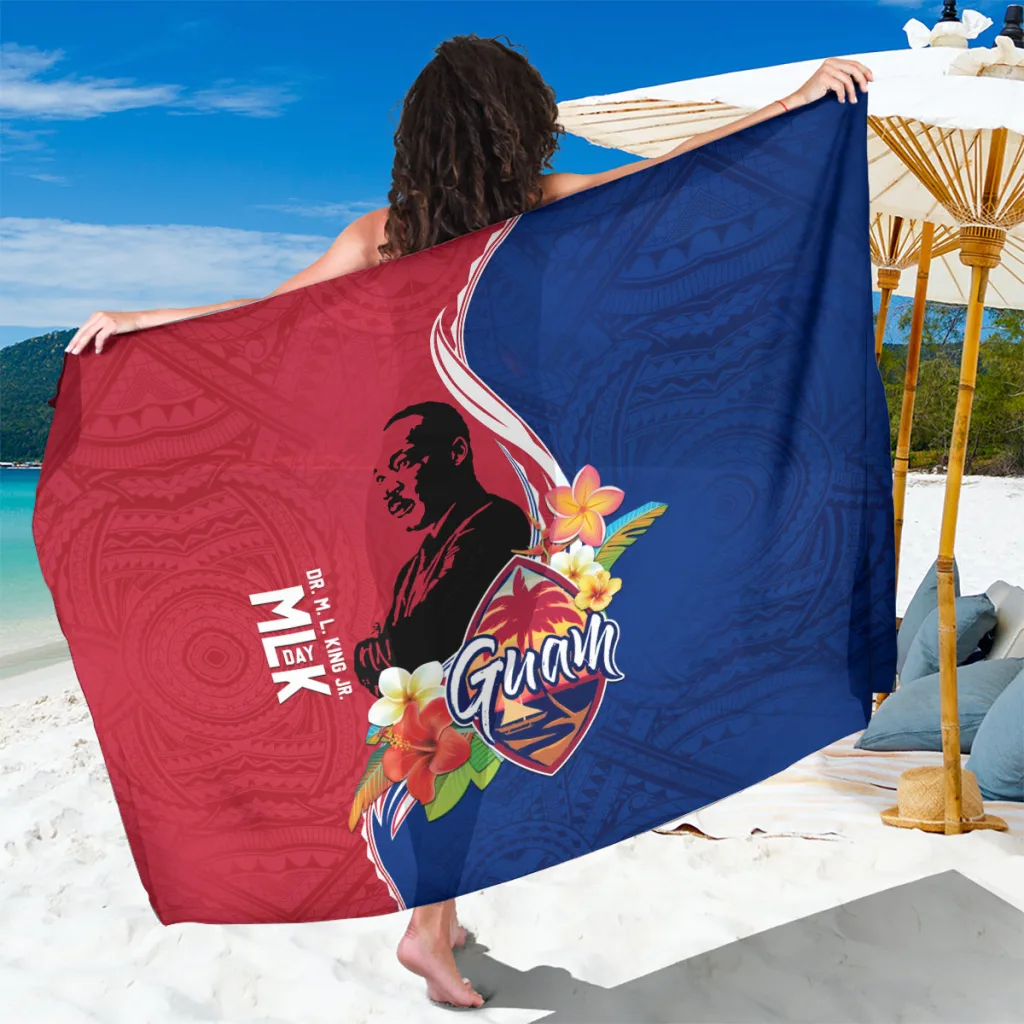 Multicolor Guam Martin Luther King Jr Day Tribal Print Sarong Tropical Beach Wrap for Resort Hotel Wholesale Pareo - main view
