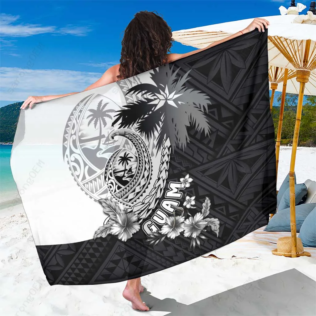 Hibiscus Plumeria Palm Print Sarong Polynesian Tropical Beach Wrap Cover Up Wholesale Pareo